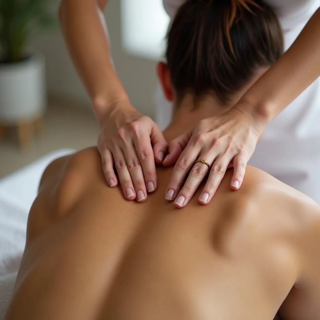 Relaxing Massage Therapy with Essential Oils