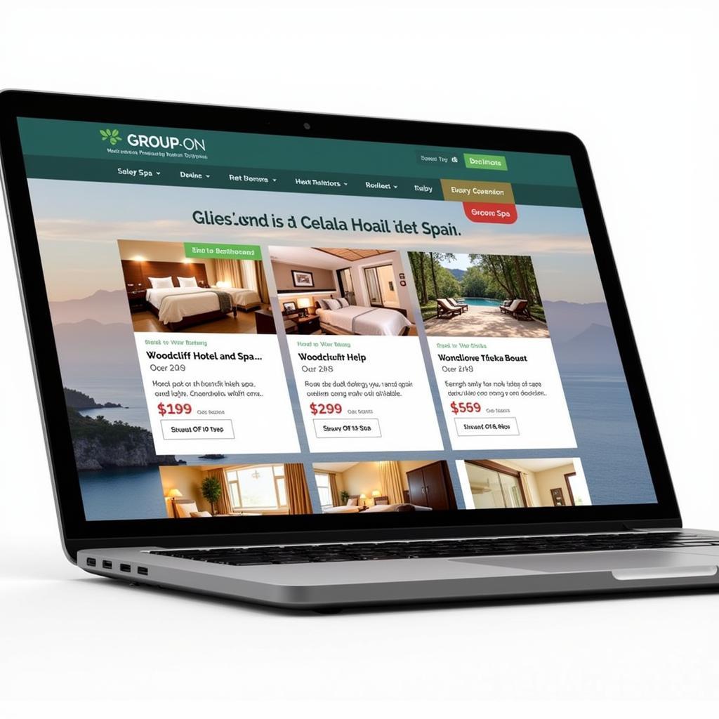 Woodcliff Hotel and Spa Groupon Deals on a Laptop Screen