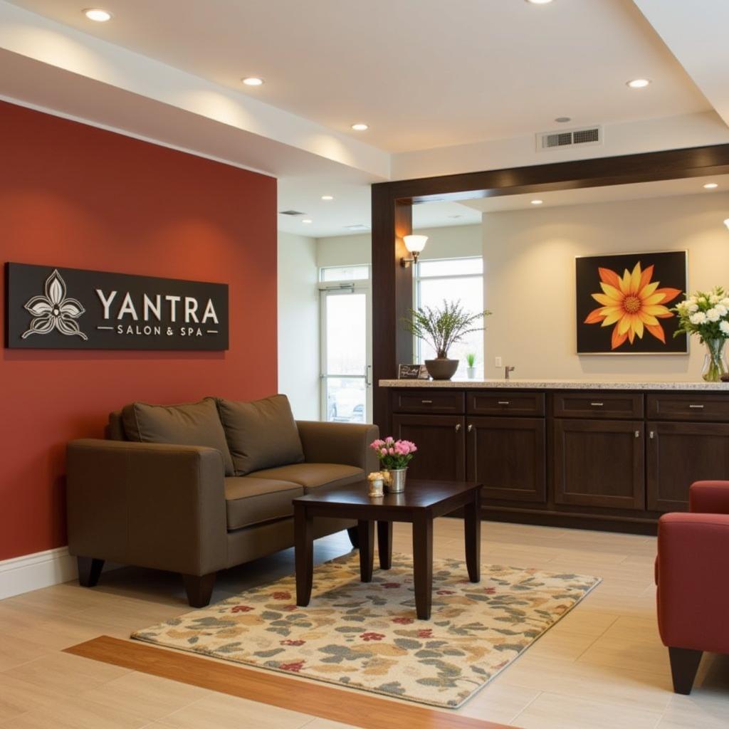 Welcoming Reception Area at Yantra Salon & Spa