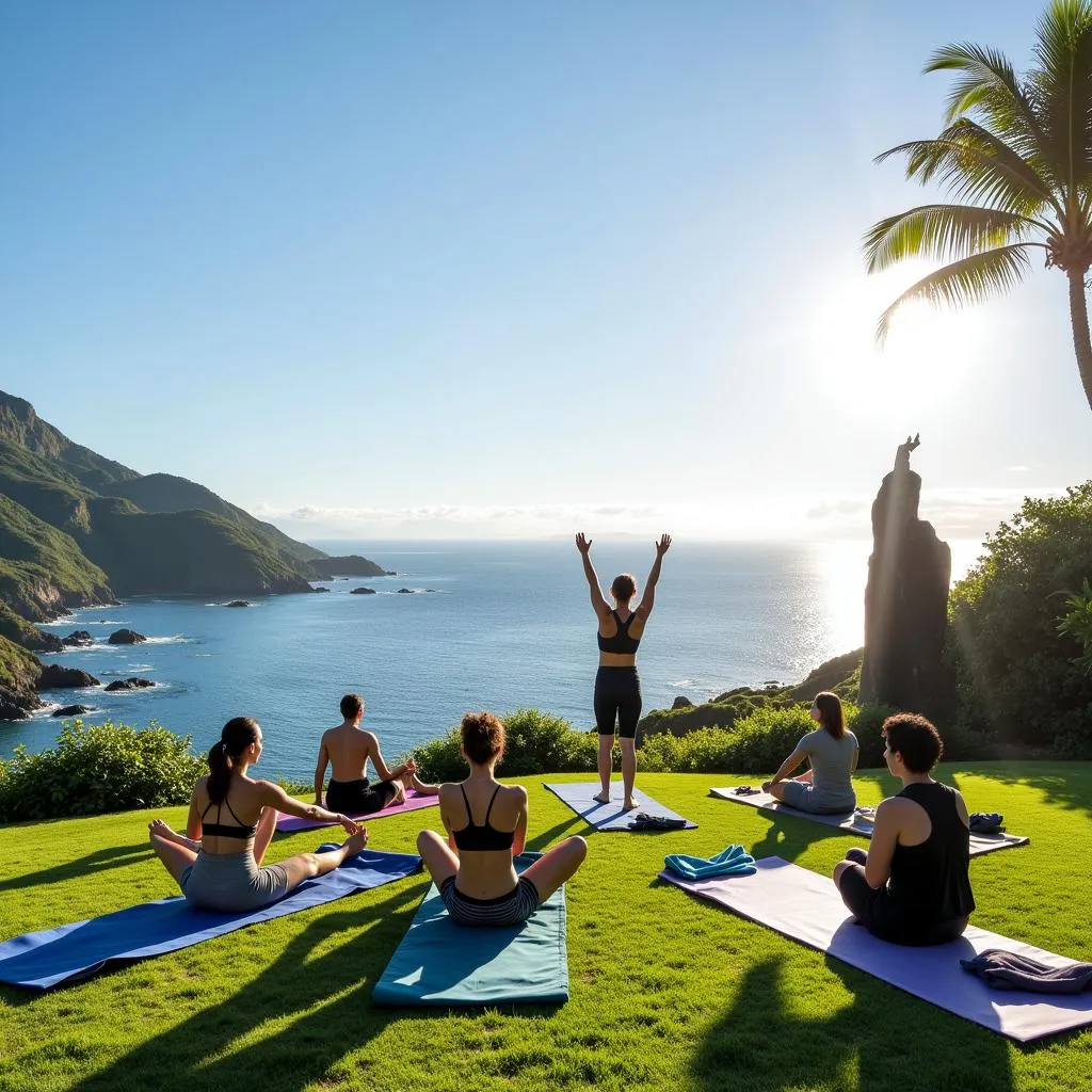 Yoga Class with Ocean View