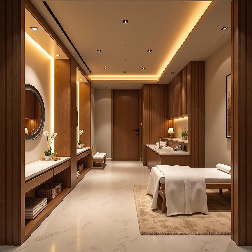 Relaxing Interior Decor of a 24-Hour Spa in Noida