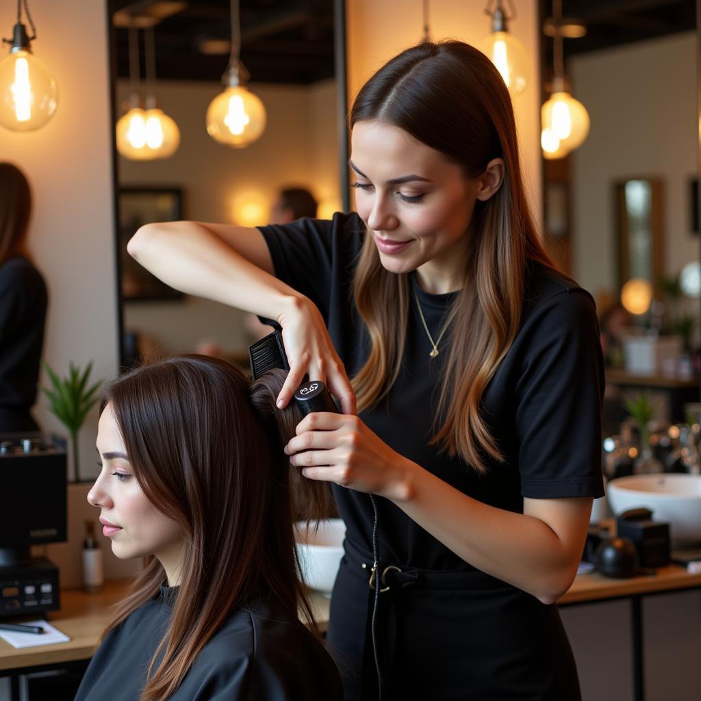 Professional Hair Styling at a 7 Star Salon