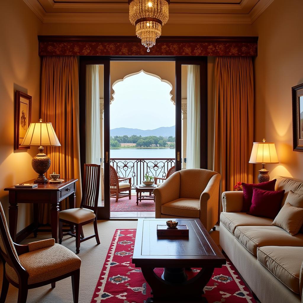 Opulent accommodations at Aanta Udaipur resort