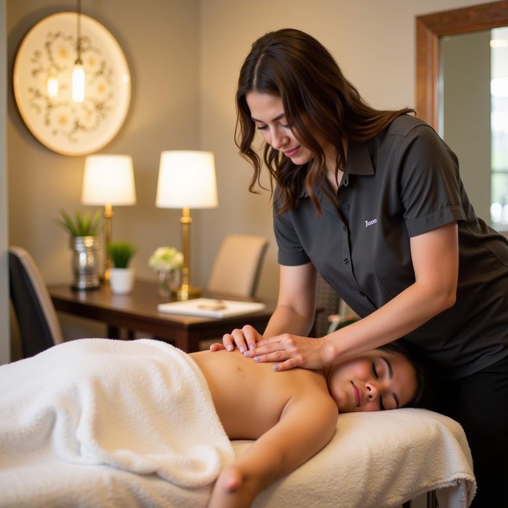 Massage Therapy at an Academy Salon and Spa