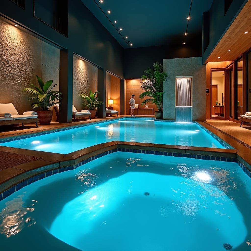 Relaxing in Ace Water Spa's Hydrotherapy Pools