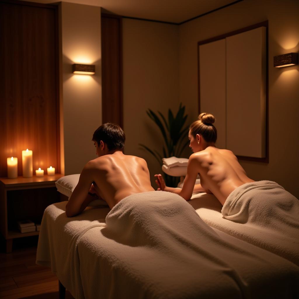 Couple Enjoying a Massage at an Acqua Spa in Guangzhou