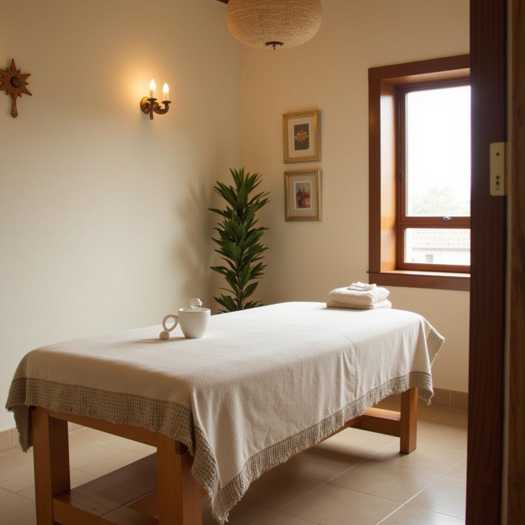 Relaxing Spa Treatment Room at Acroter Hotel & Spa