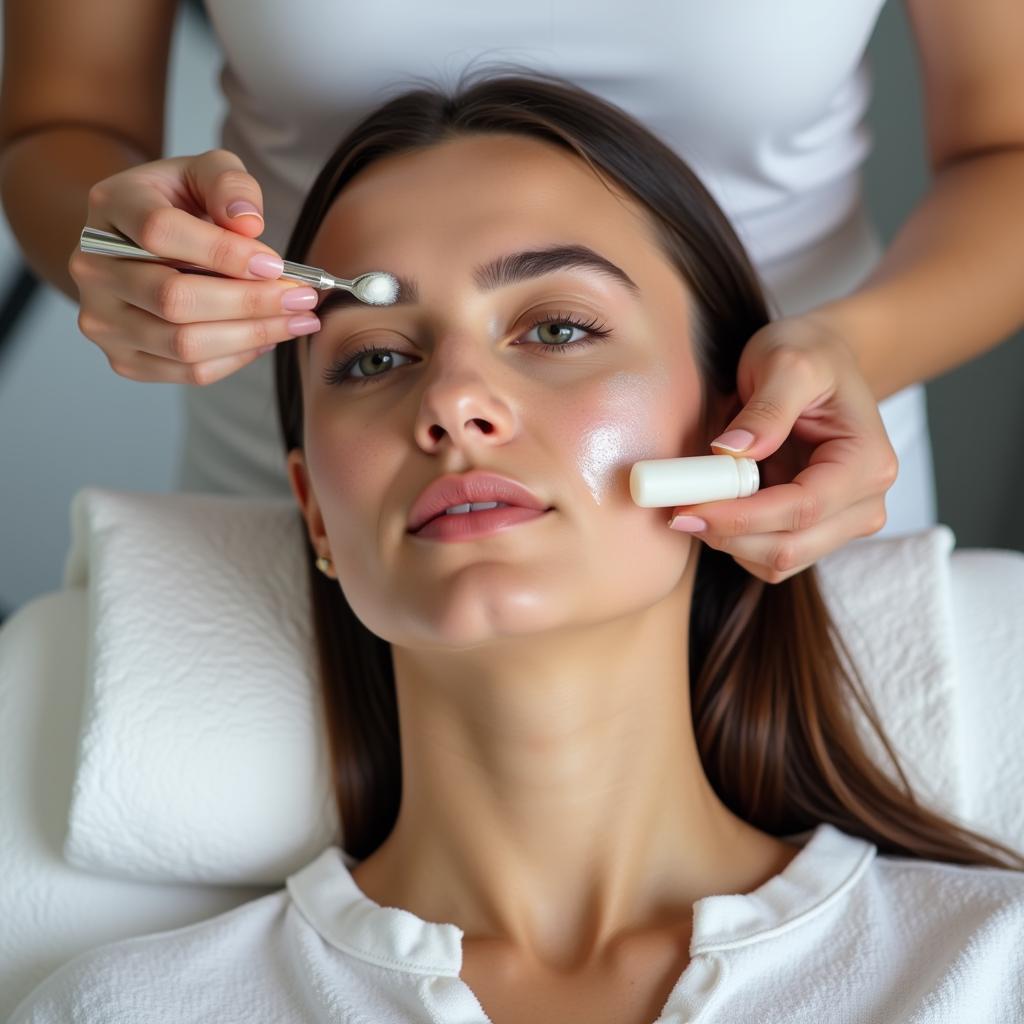 Actor receiving a rejuvenating facial treatment at a spa in Andheri East