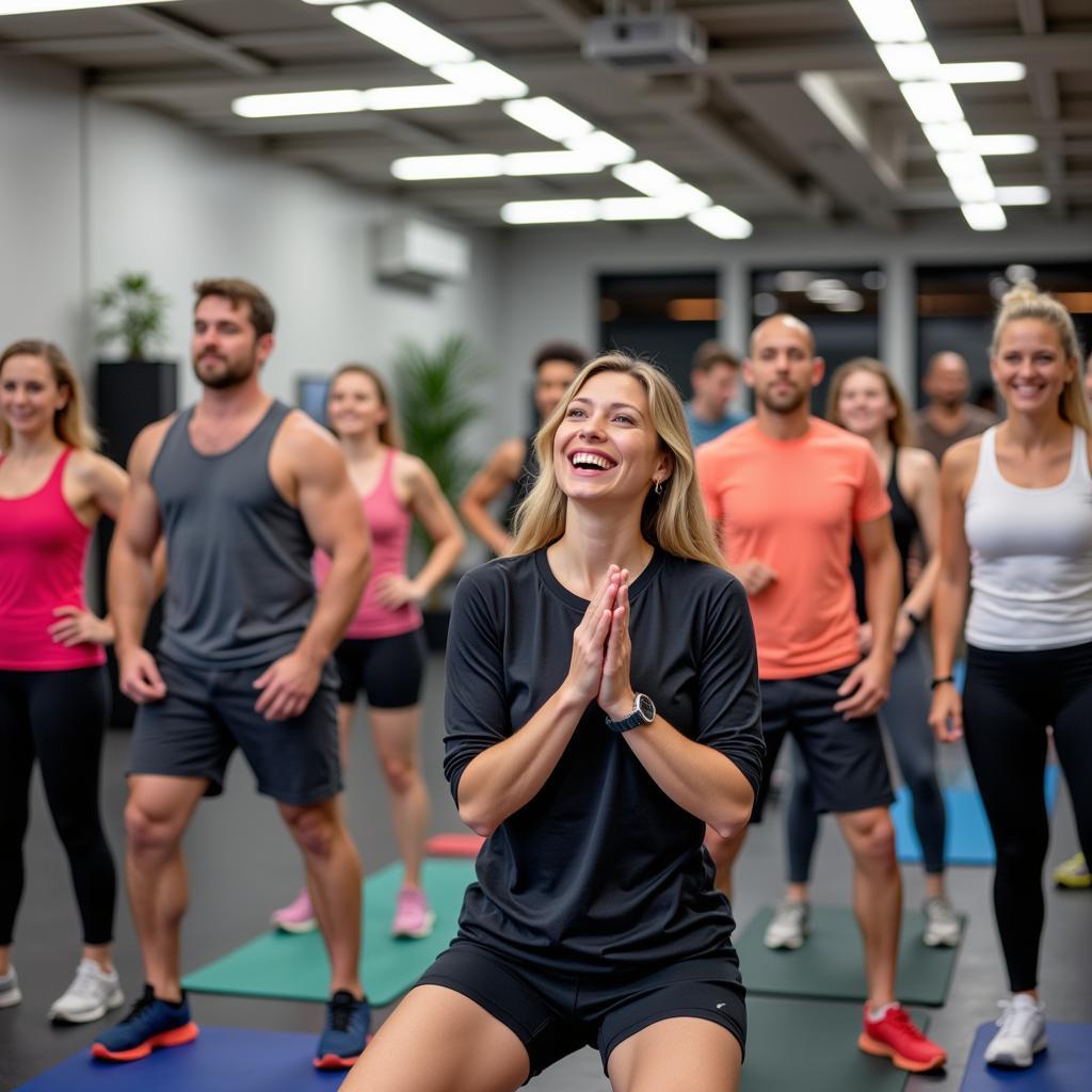 Energetic group fitness classes at Addiction Gym & Spa