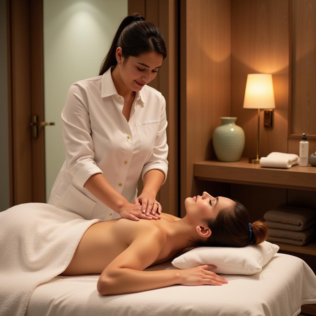 Relaxing Massage Therapy at Aks Cosmetic Salon and Spa in Mumbai