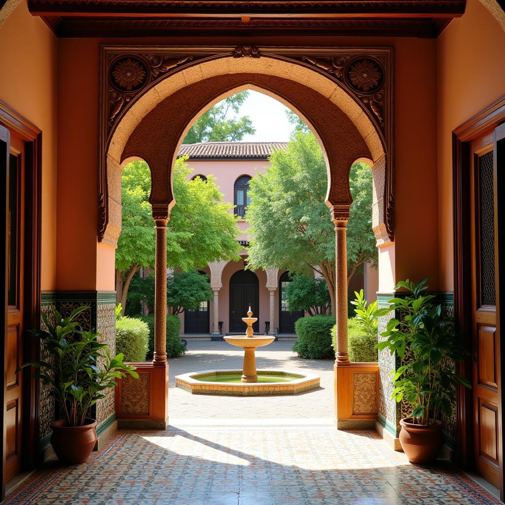 Tranquil Courtyard at Al Ksar Riad & Spa