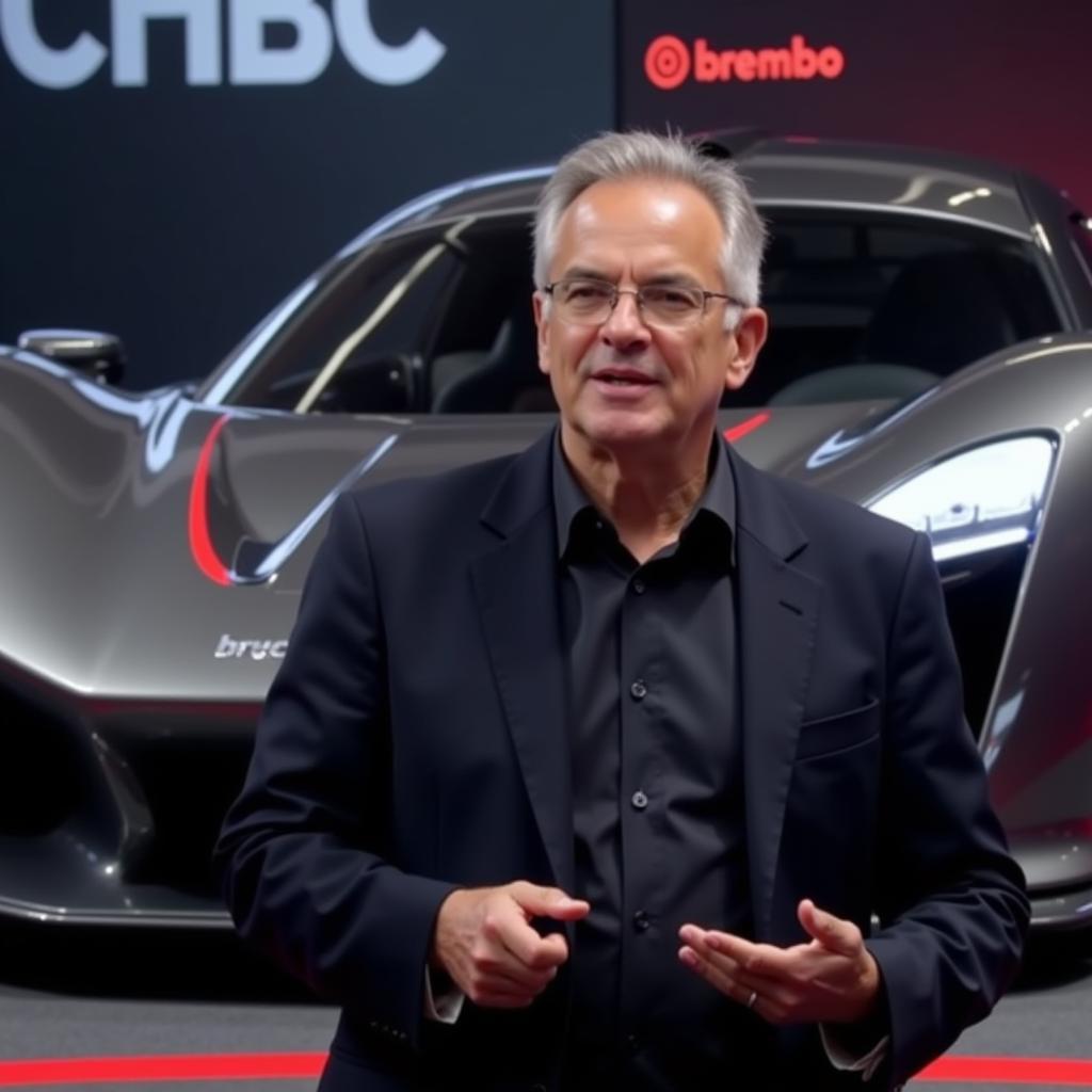 Alberto Bombassei discussing Brembo's future vision