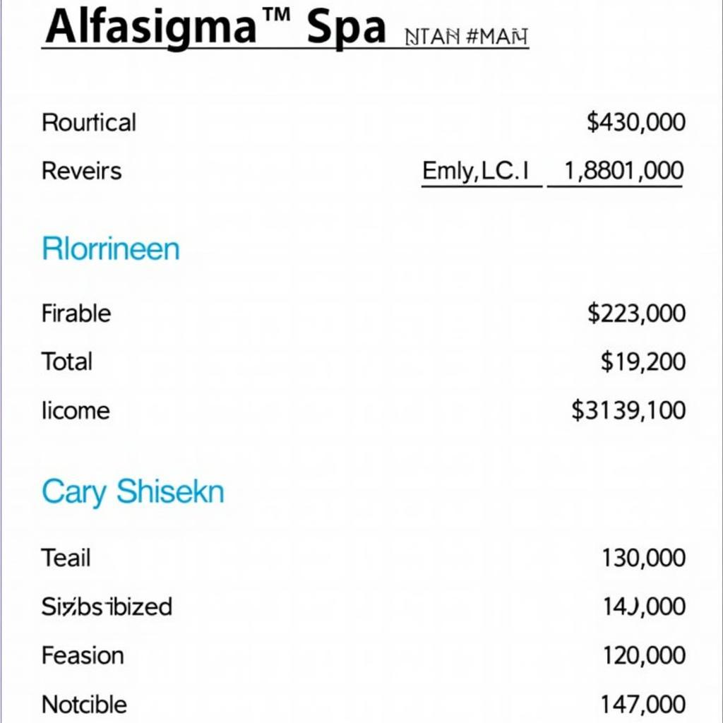 Alfasigma Spa Financial Statements Overview