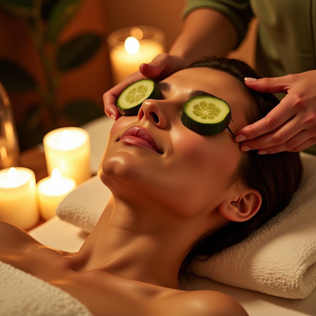 Woman relaxing at an all-day spa package