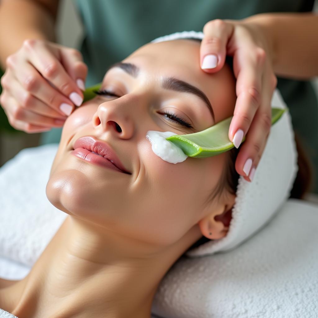 Aloe Vera Facial Massage at Koramangala Spa