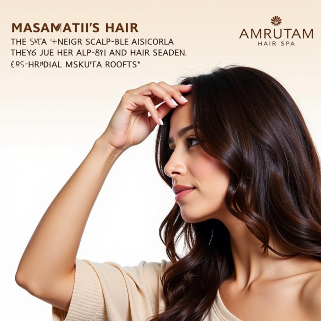 Applying Amrutam Hair Spa Oil