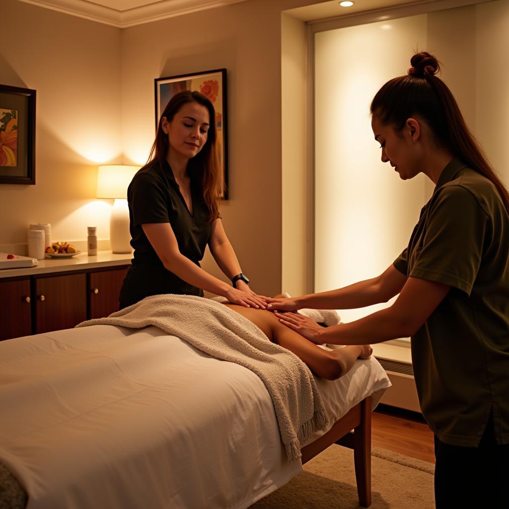 Relaxing Massage Therapy at Ananda Spa Institute