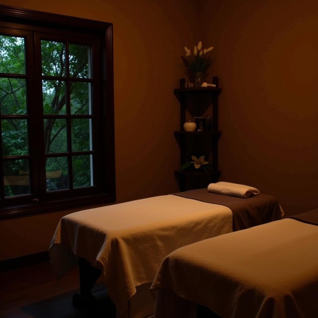 Tranquil treatment room at Ananta Spa & Resorts Ajmer