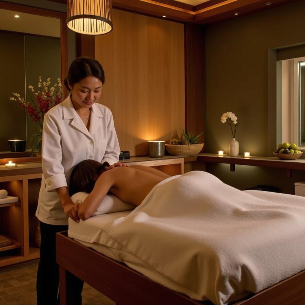 Anantara Layan Phuket Spa Treatment: Relaxing massage in a serene spa setting