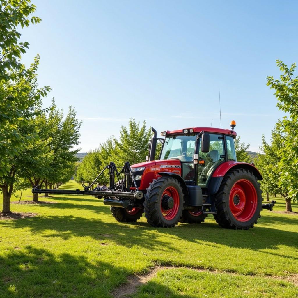 Antonio Carraro tractor operating in an orchard