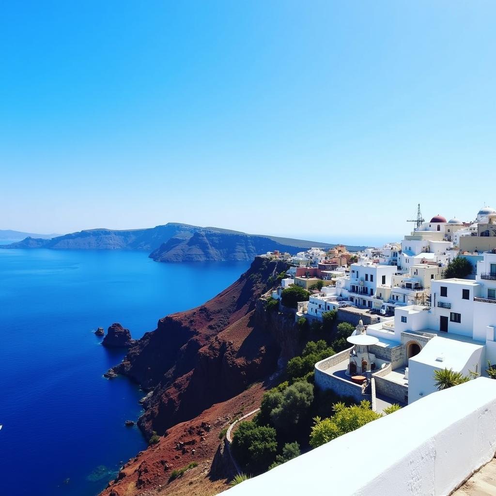 View of the Santorini caldera from Antoperla Luxury Hotel