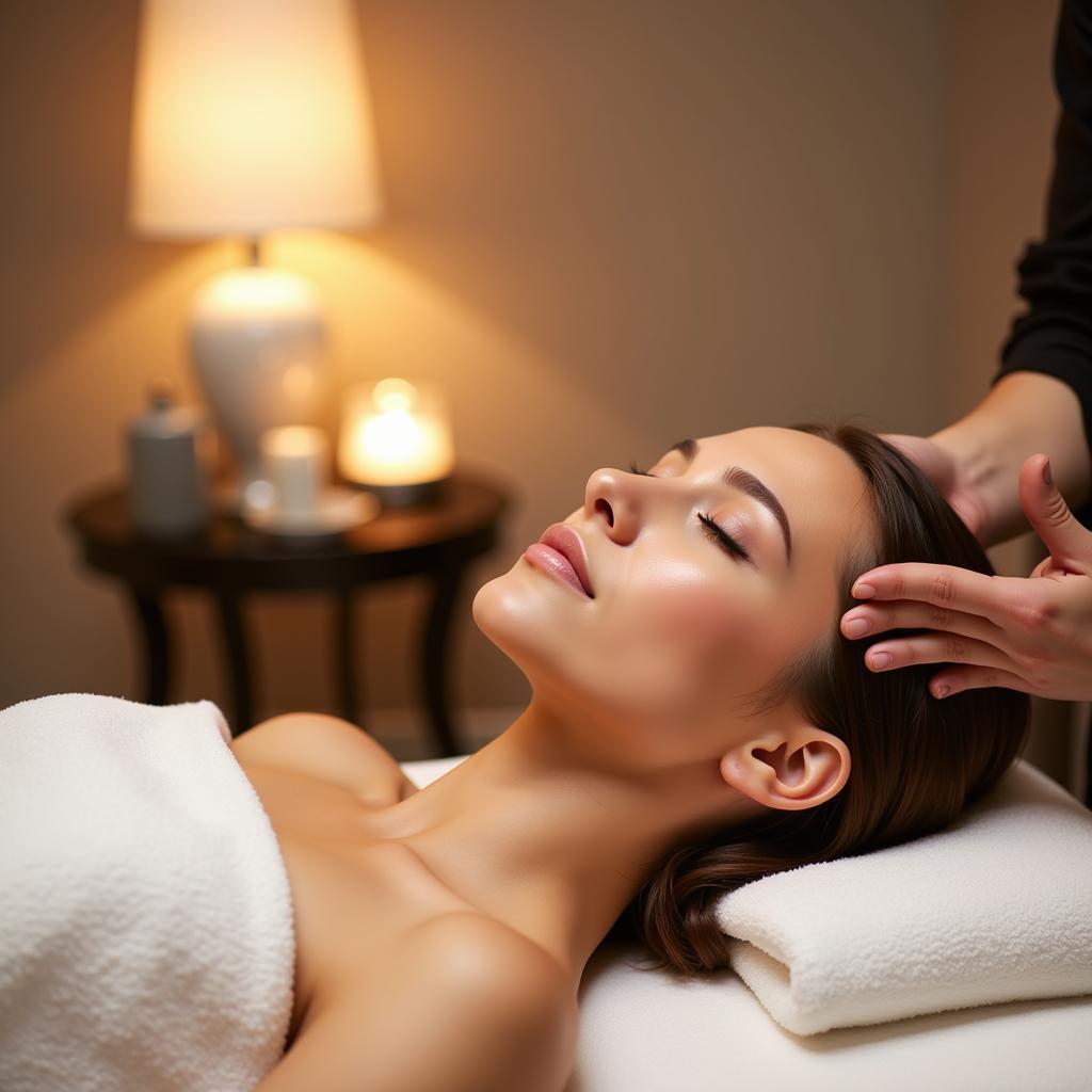 Woman enjoying a signature treatment at Apivita Spa Athens