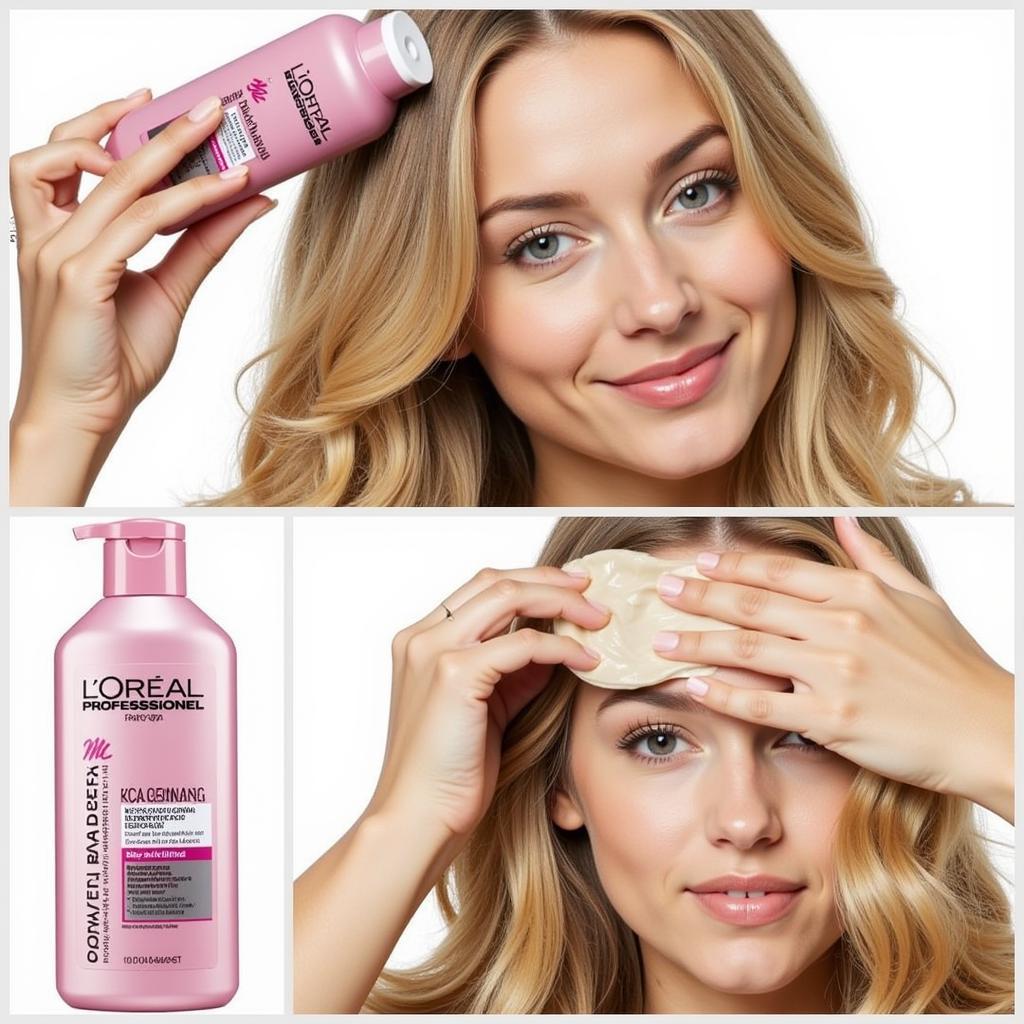 Applying L'Oreal Professionnel Hair Spa Conditioner