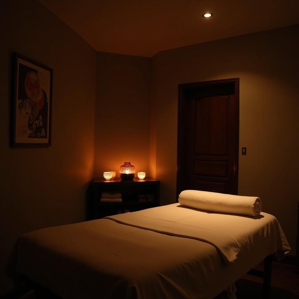 Tranquil treatment room at Aqua Thai Spa Jaipur