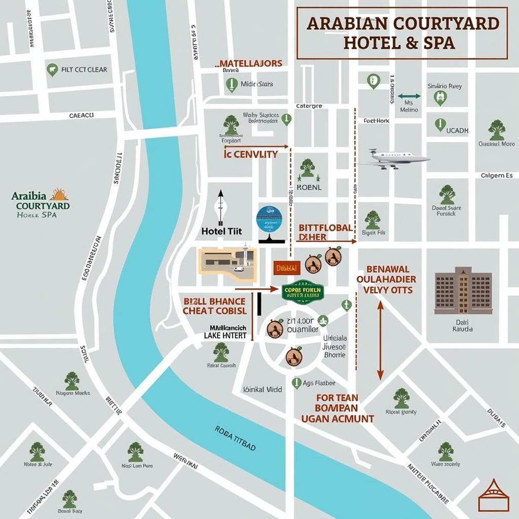 Arabian Courtyard Hotel Location in Dubai Map