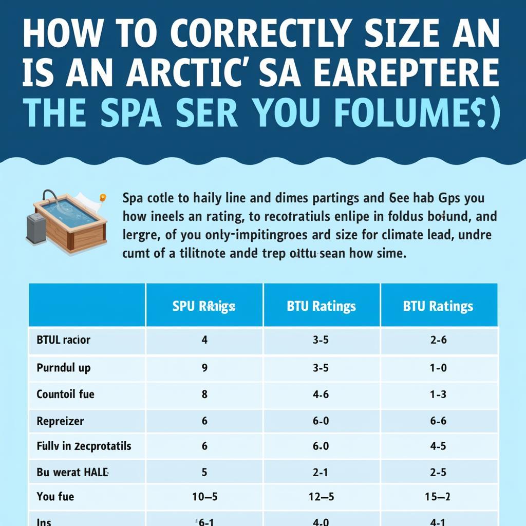 Sizing an Arctic Spa Heater Correctly