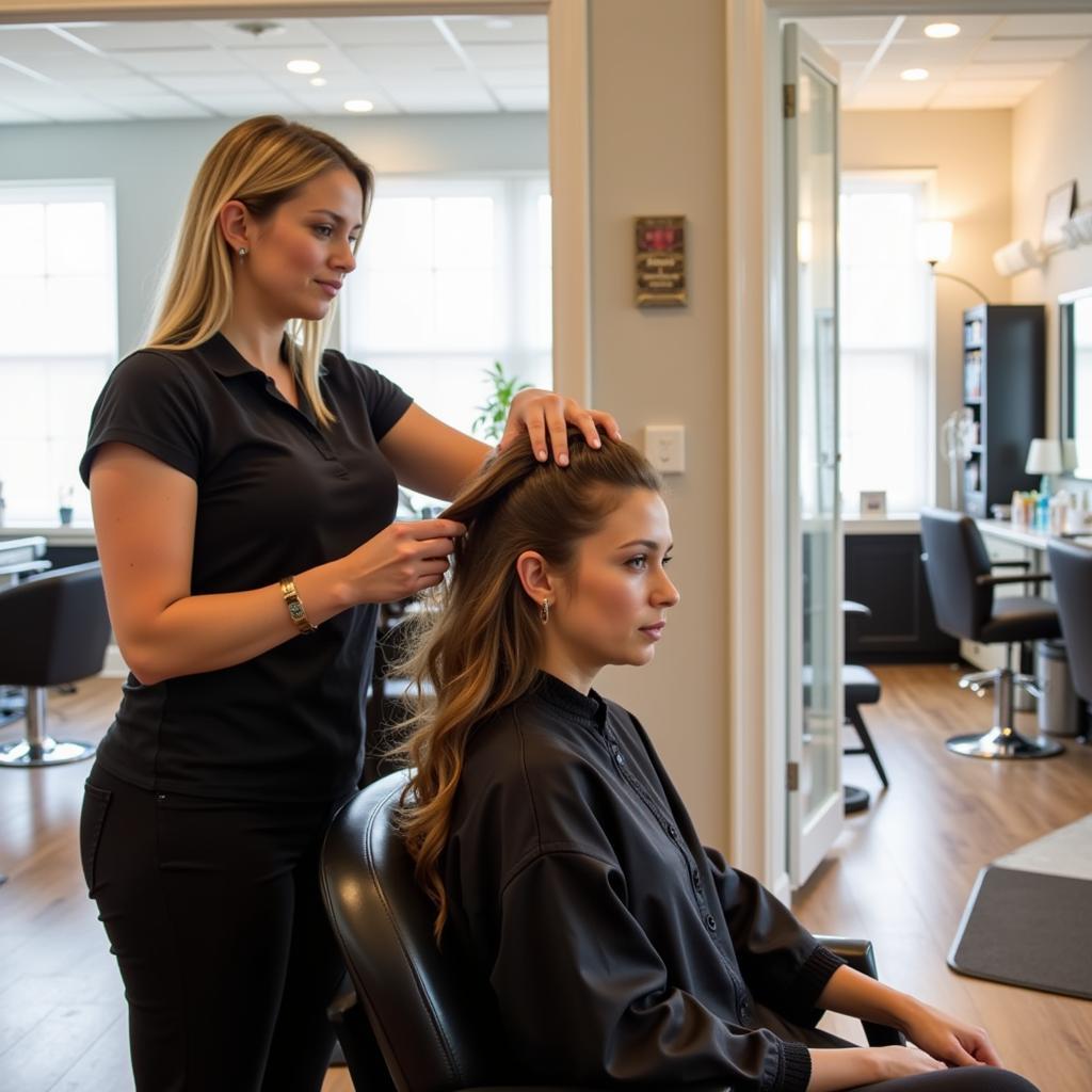 Hair Styling at Arista Spa and Salon Naperville