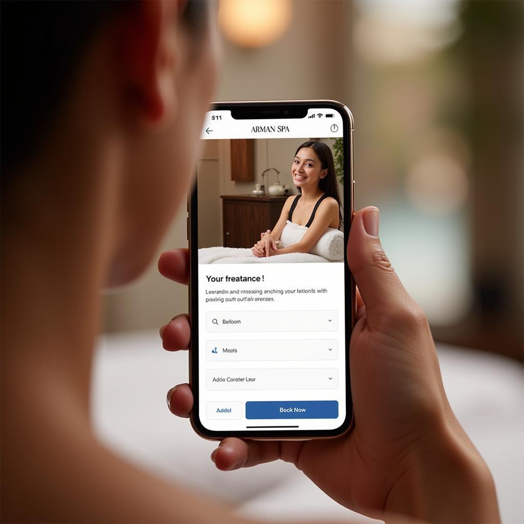 Armani Spa Transactional Booking Process