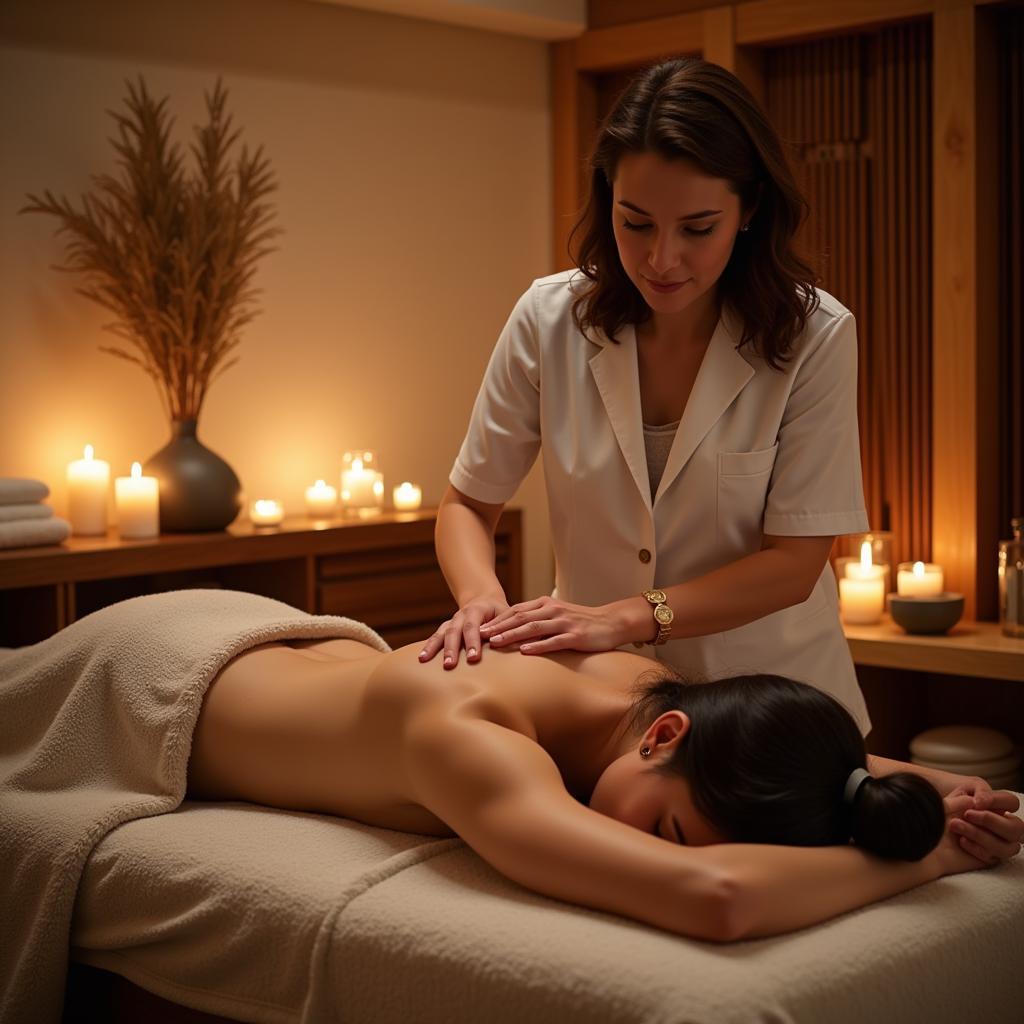 Relaxing massage therapy at Arogyam Spa Commercial