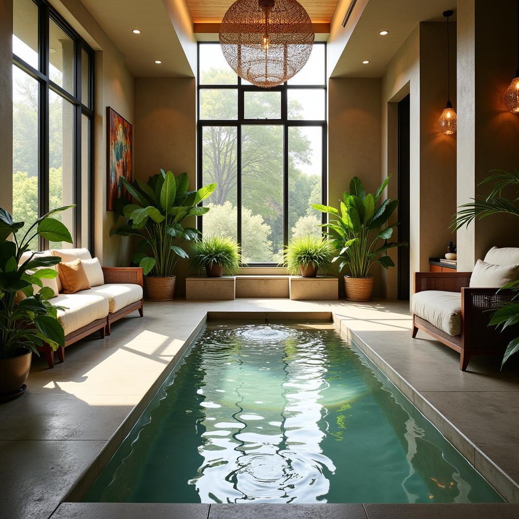 Serene Atmosphere of an Aroma Garden Spa