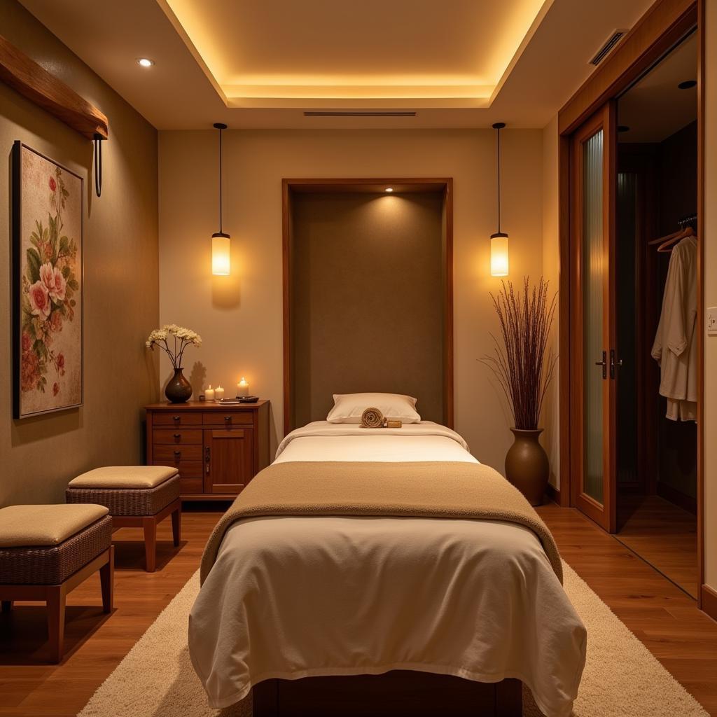 Relaxing Aroma Spa Treatment Room in Bangalore