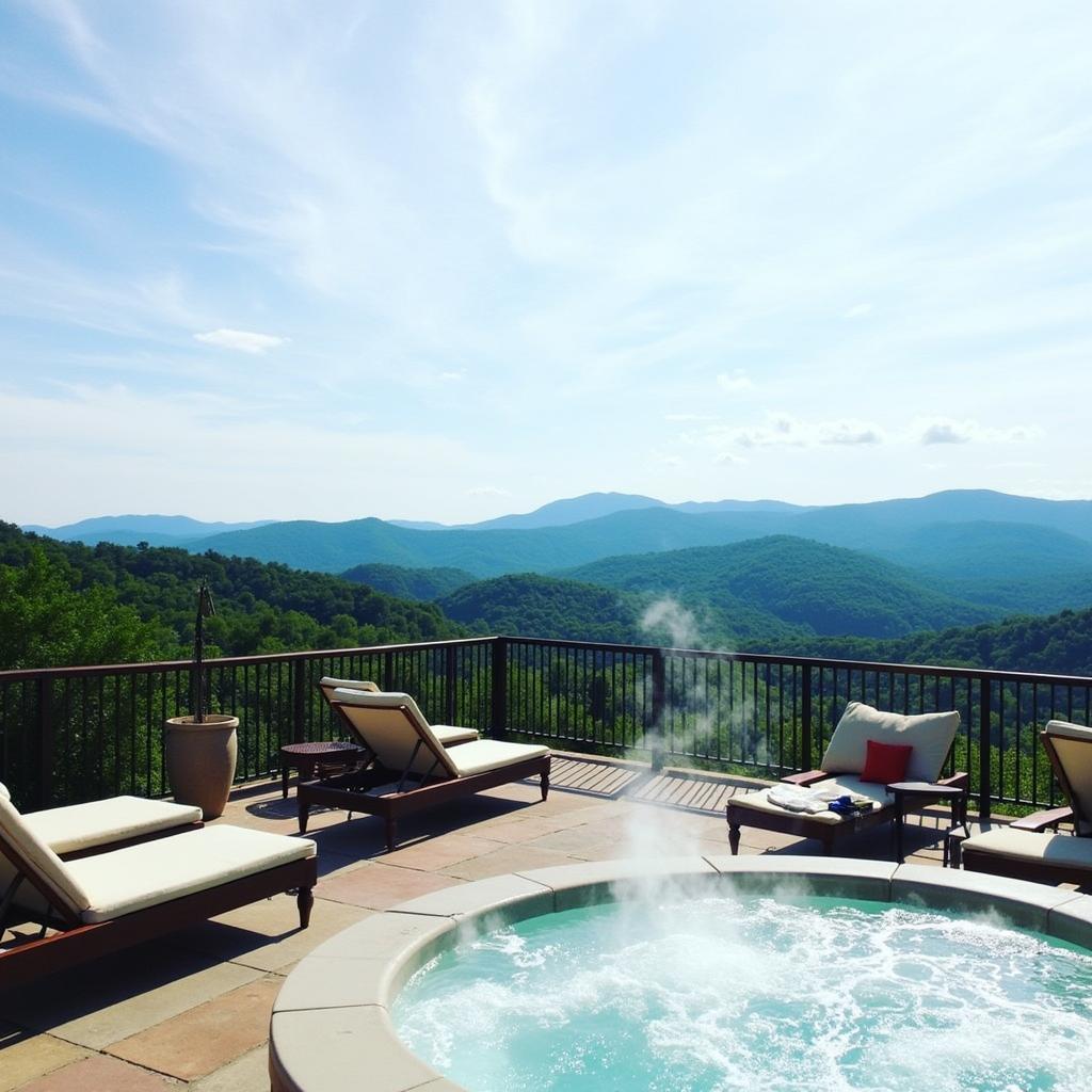 Stunning mountain view from an Asheville Spa