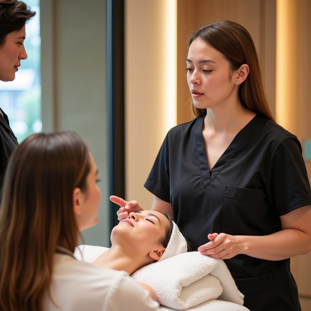 Assistant Spa Manager Conducting Staff Training