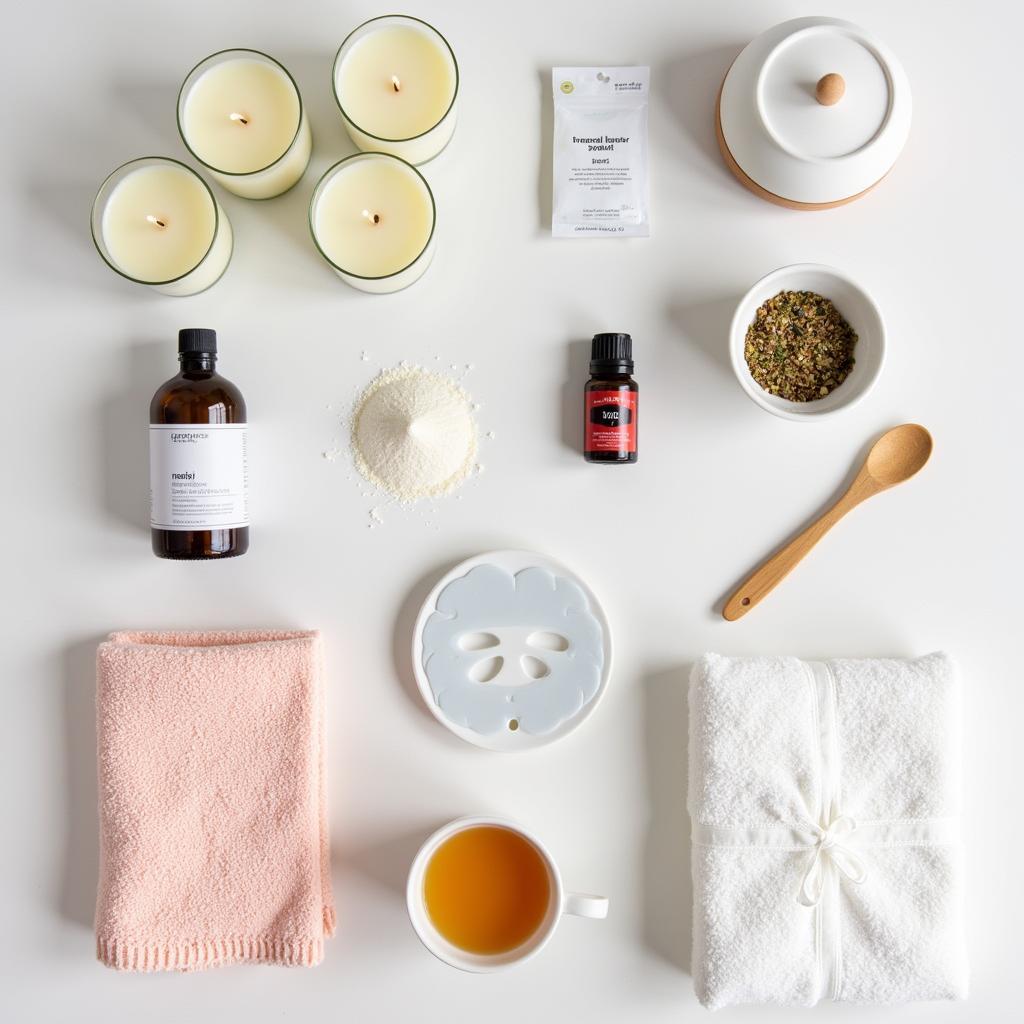 Essential items for a relaxing at-home spa day