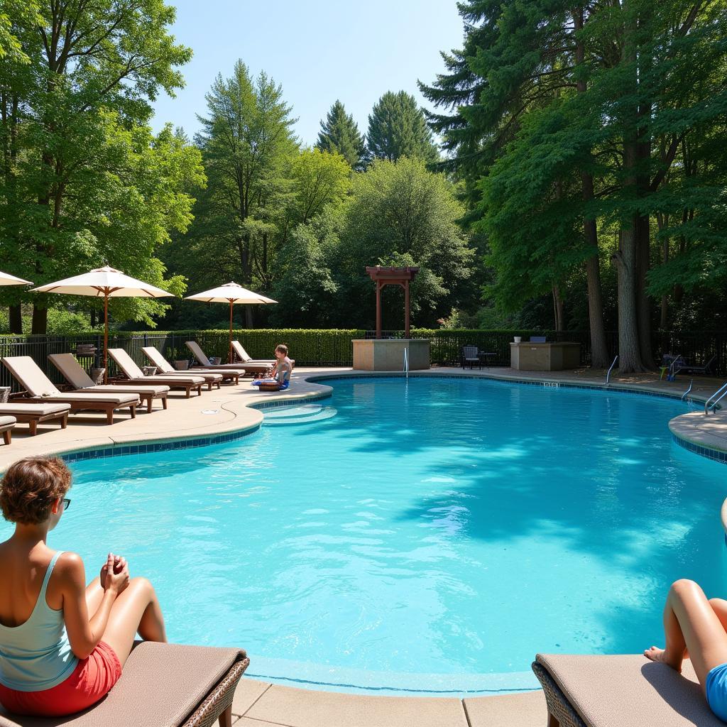 Relaxing Poolside at Atrium Resort