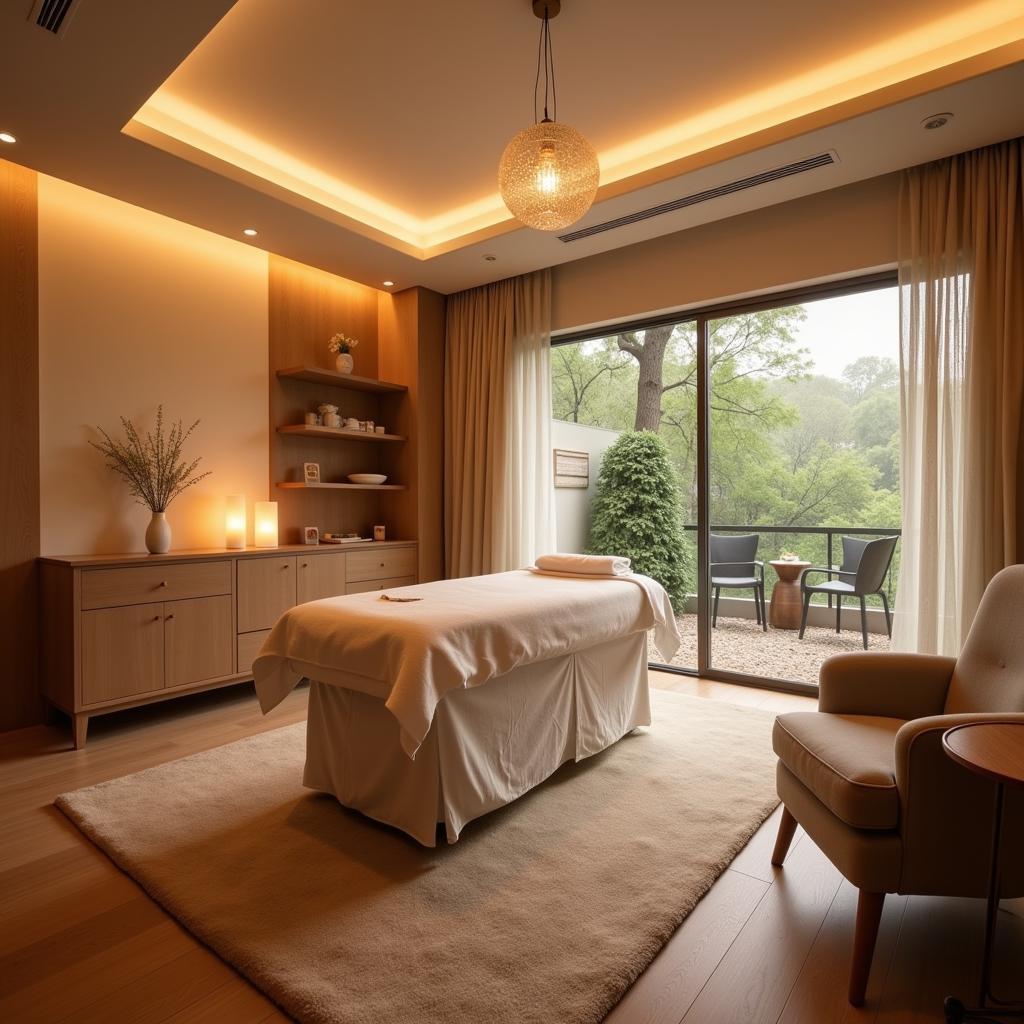 Relaxing Treatment Room at Aura Spa Jubilee Hills