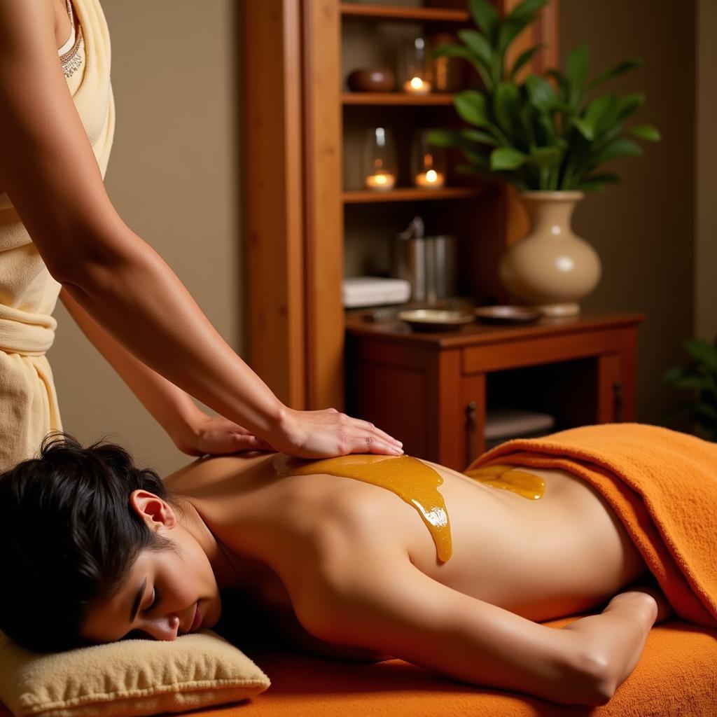 Ayurvedic treatments at a spa in Auroville