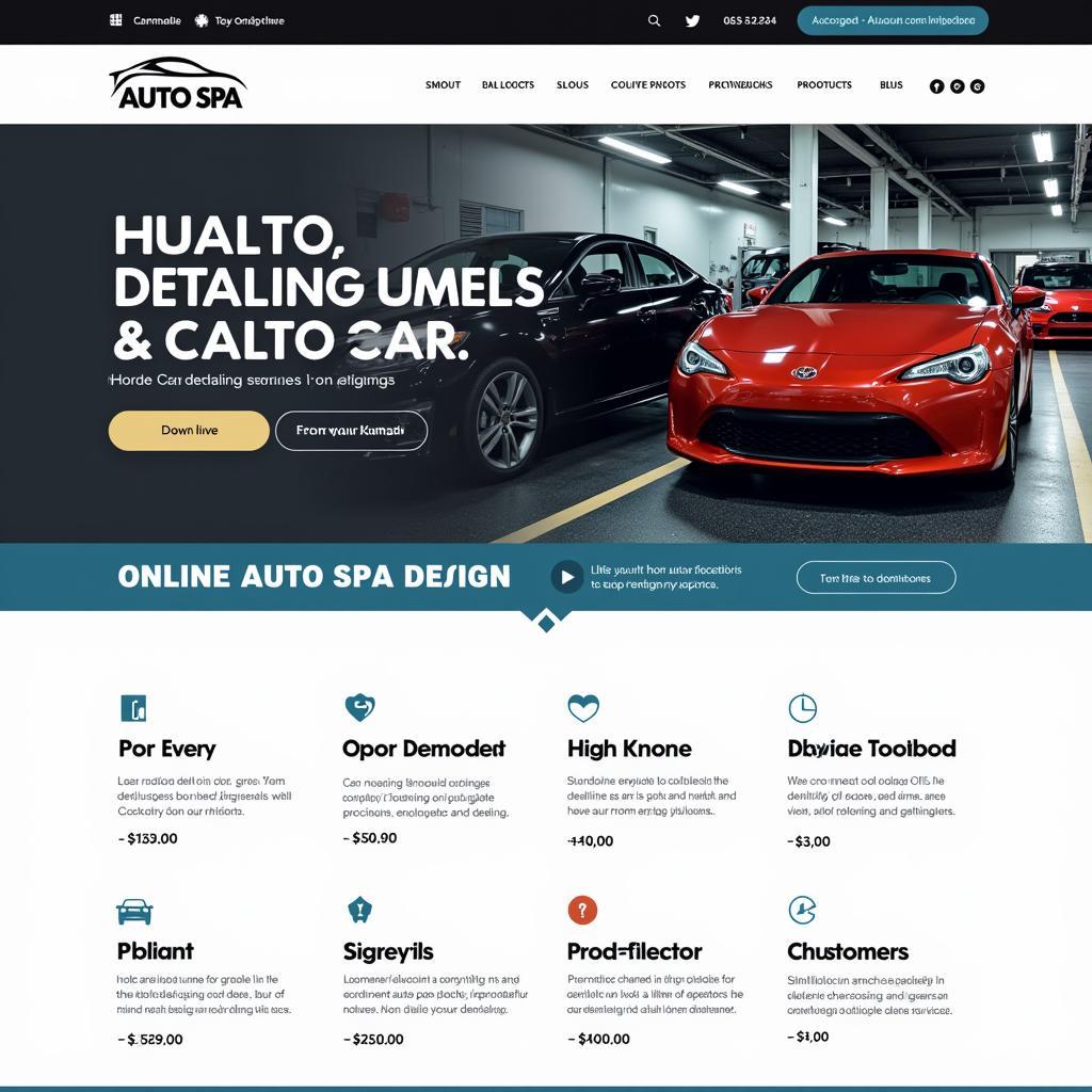 Modern Auto Spa Website Design