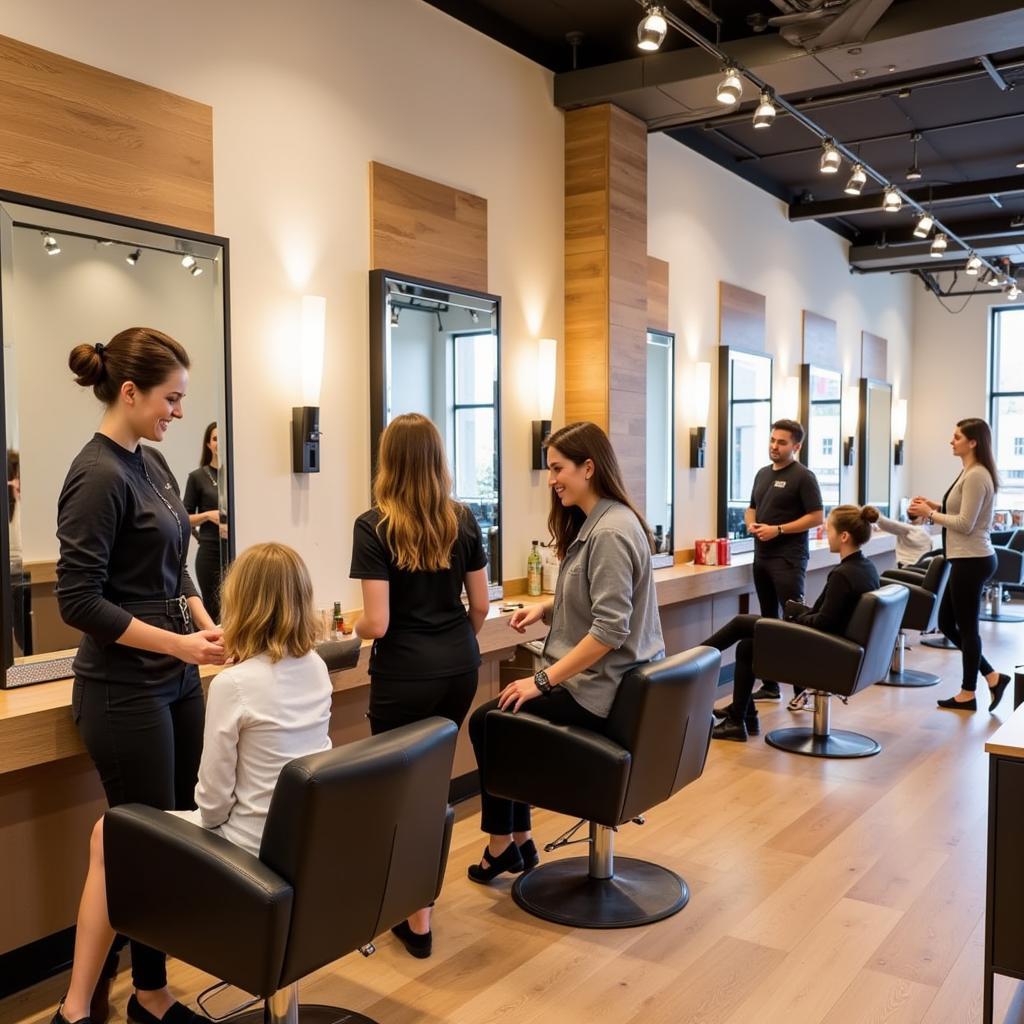 Aveda Salon Interior in Louisville