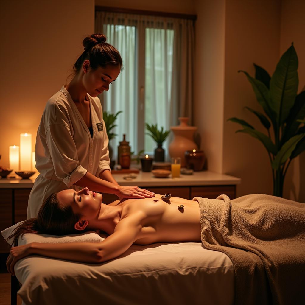 Ayurveda Spa Treatment Scene