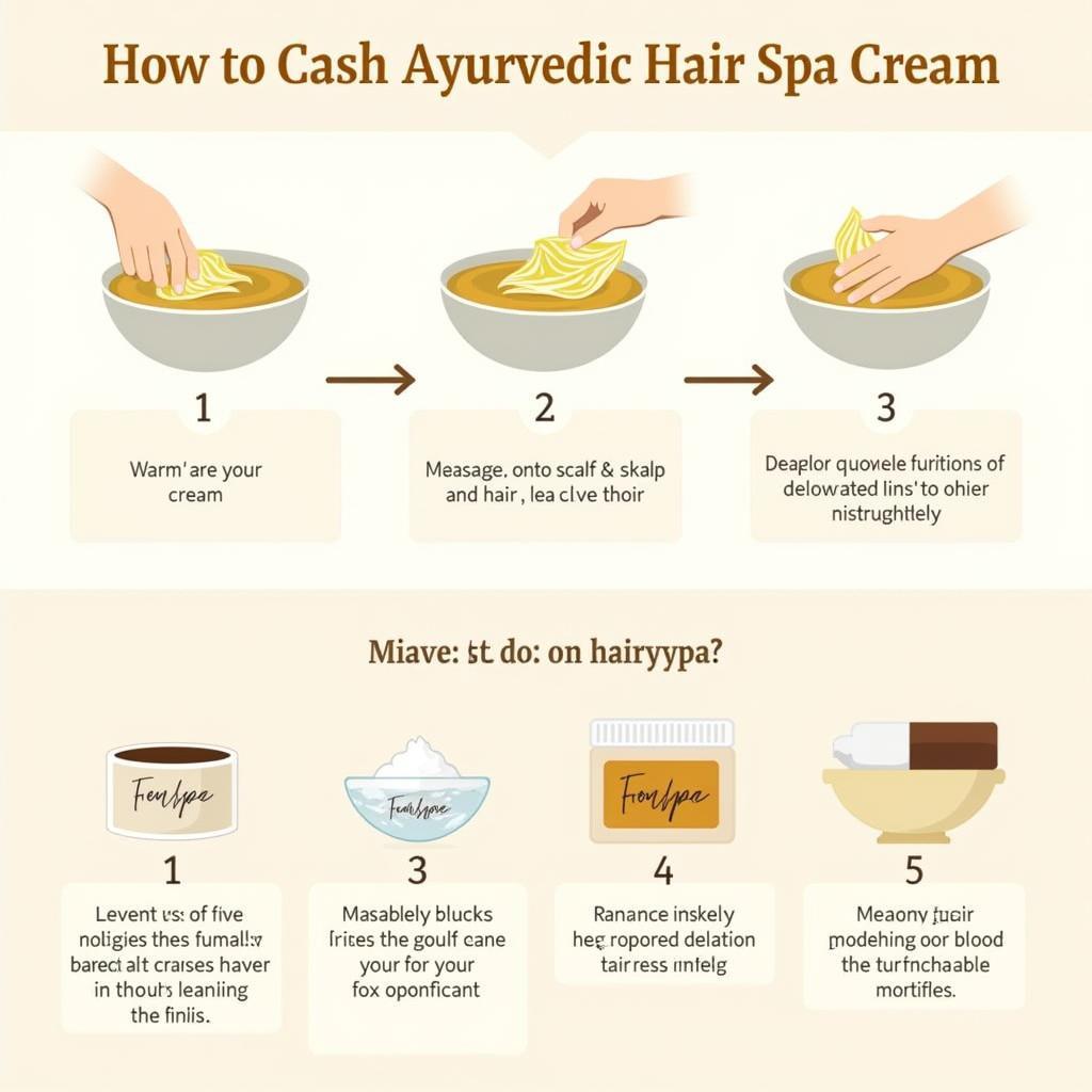 Applying Ayurvedic hair spa cream for optimal results