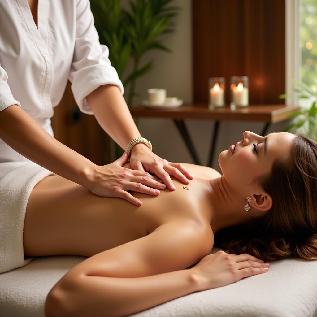 Ayurvedic Massage Therapy in a Spa Palace