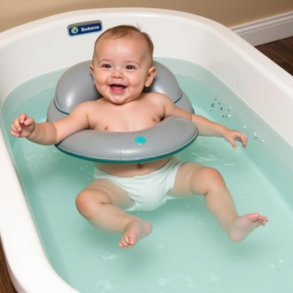 Baby Enjoying Hydrotherapy Session