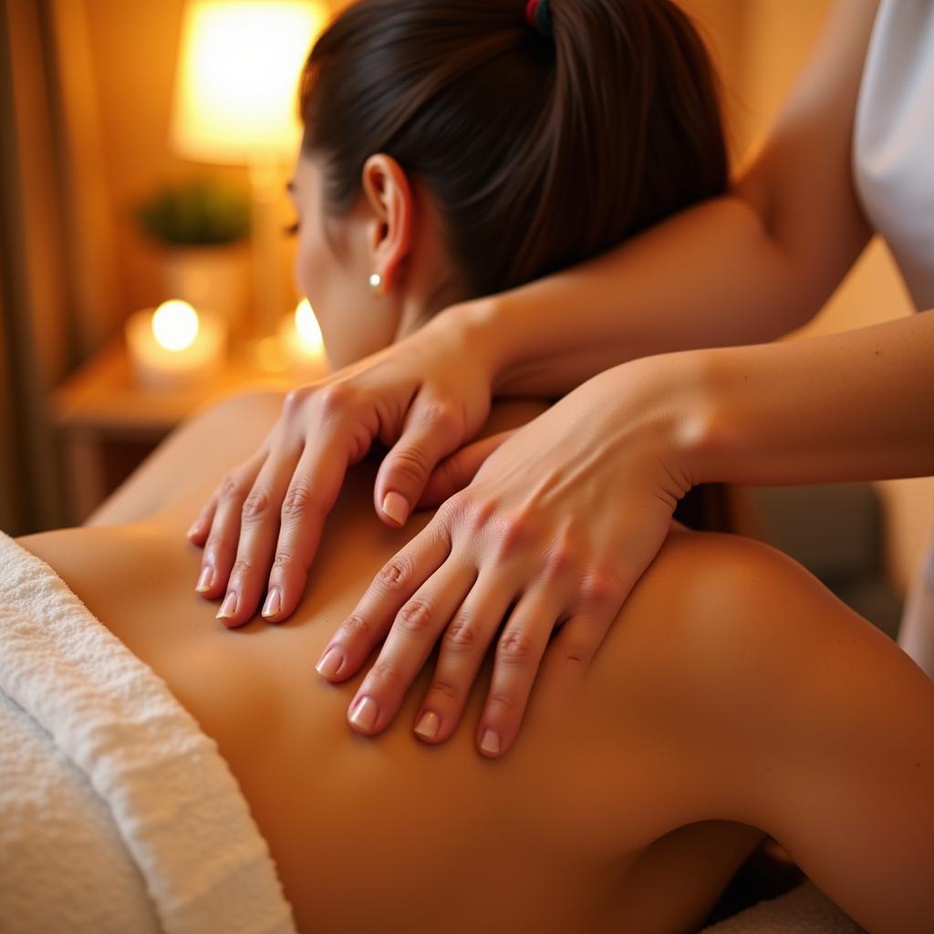 Relaxing bad schandau spa therapy session with massage