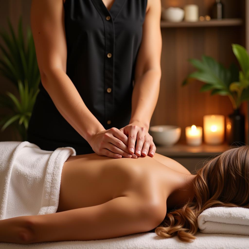 Relaxing massage at a balance day spa in White Plains