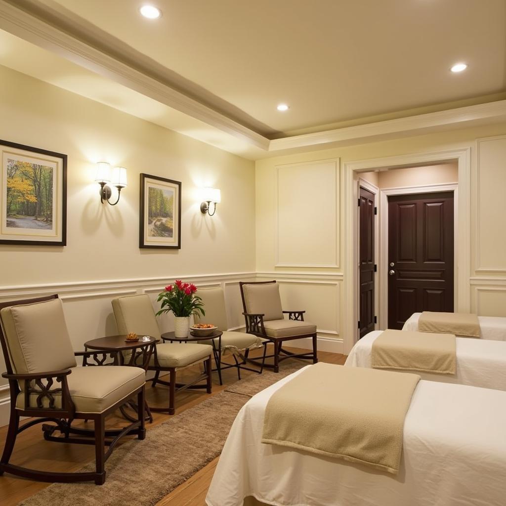 Tranquil Relaxation Area at a Bald Head Island Spa